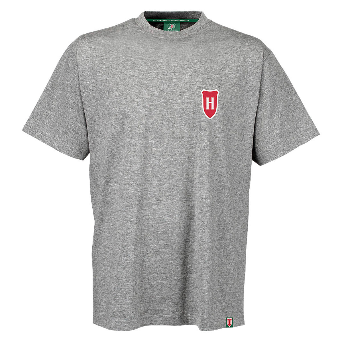 Herren-T-Shirt, grau-meliert „Emblem“