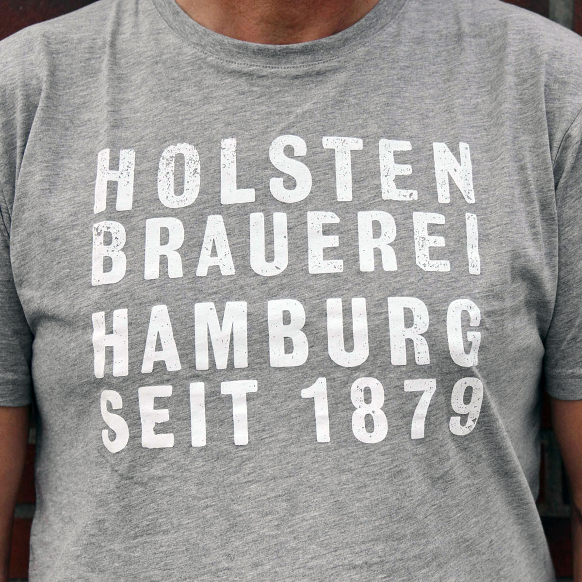 Herren T-Shirt, grau-meliert „Seit 1879“