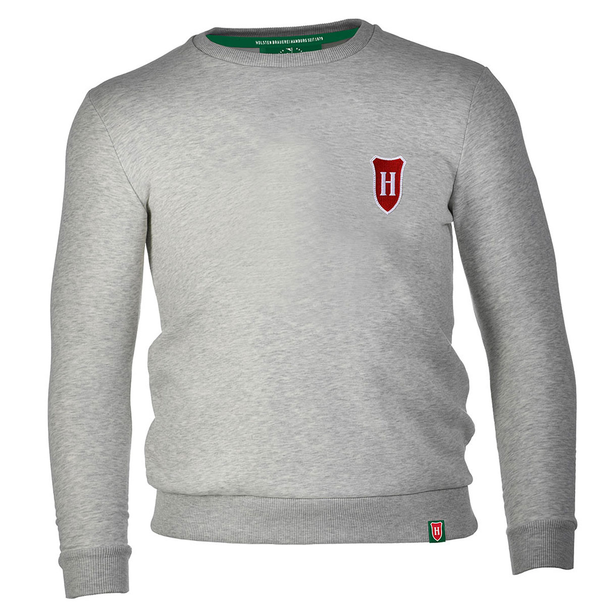 Sweatshirt, unisex, grau-meliert „Emblem“