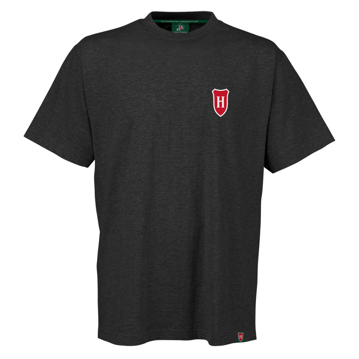 Herren-T-Shirt, anthrazit-meliert „Emblem“