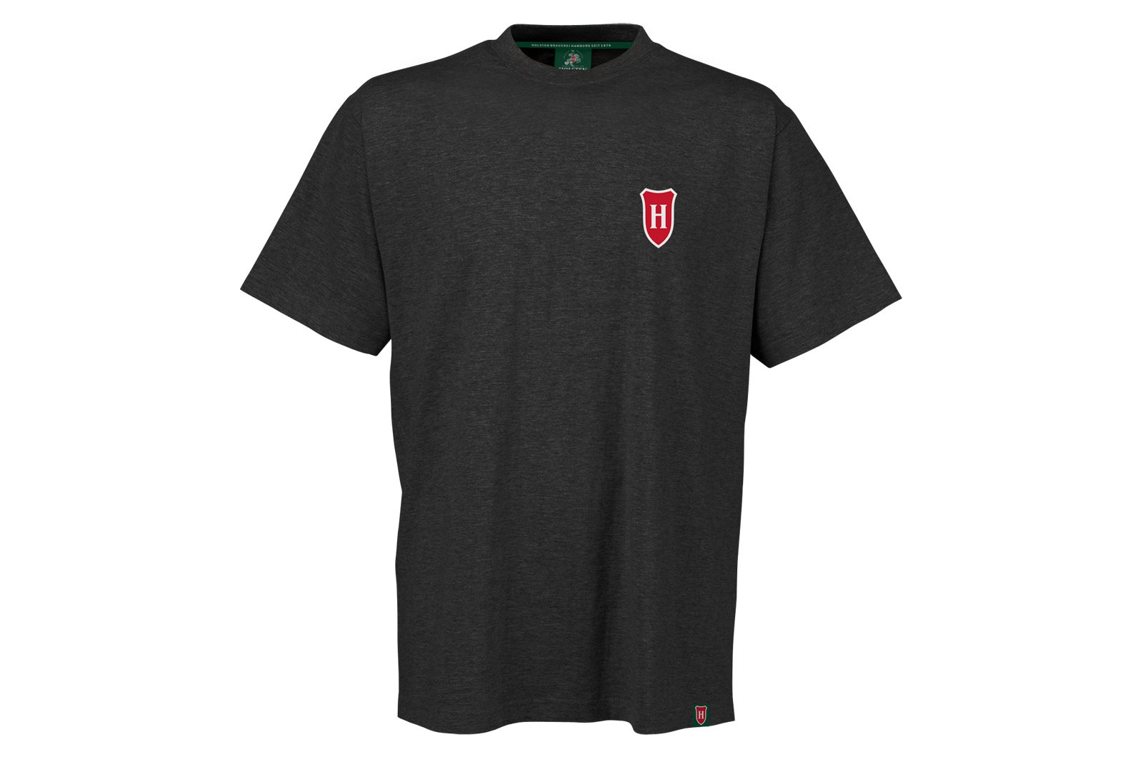 Herren-T-Shirt, anthrazit-meliert „Emblem“